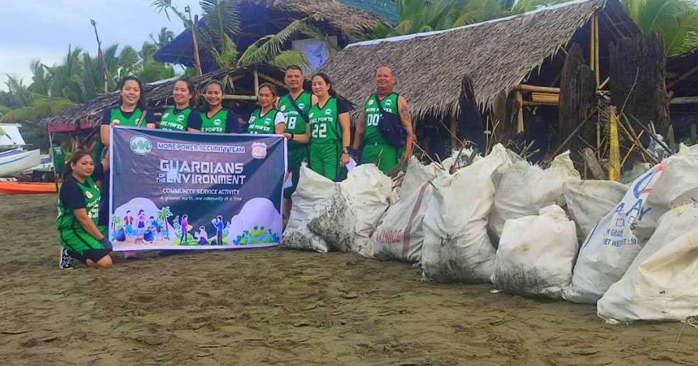 MORE Power security team leads coastal cleanup drive