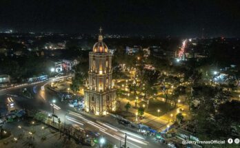 Restored Jaro Belfry at night