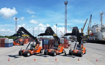 Mobile harbor cranes of Visayas Container Terminal