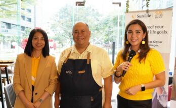 Chef Tatung with Sun Life Market Segment Manager Renee Co and Event Host Chal Lontoc-Del Rosario