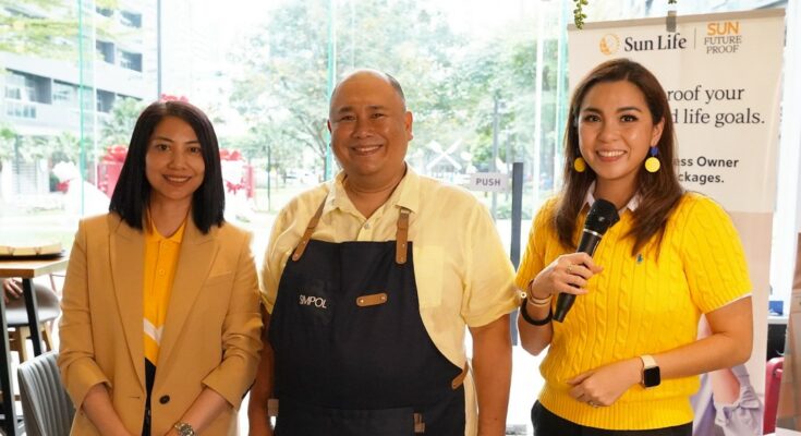 Chef Tatung with Sun Life Market Segment Manager Renee Co and Event Host Chal Lontoc-Del Rosario