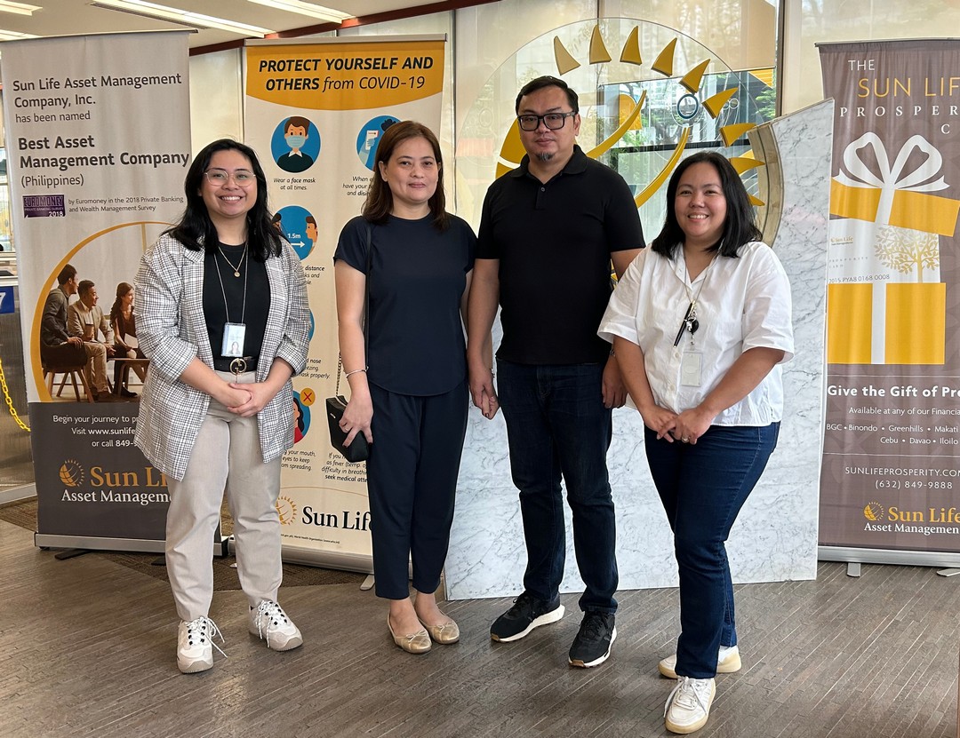 Clar Tagaza, Sun Life Philippines Communications Manager; Amor De Borja; Ricky De Borja; Shiela Torres, Sun Life Philippines Client Lifecycle Marketing Specialist